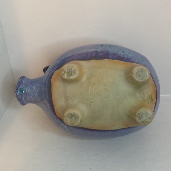 Stoneware Pottery Pig Piggy Bank Handcrafted - Picture 10 of 13